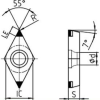 Worldia DCGW11T308 2N MHN10 Continuous Hardened Steel PCBN Insert (2 Pack) - Image 2