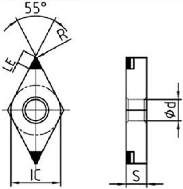 Worldia DNGA150408 2N MHN30 Heavy Interrupted Hardened Steel PCBN Insert (2 Pack) - Image 2