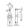 Worldia VCGW160408 2N MKN20 Continuous to Heavy Interrupted Ductile Iron NCI PCBN Insert (2 Pack) - Image 2