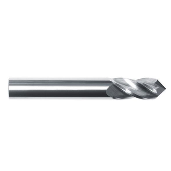 7/16 4Flt 1LOC 2 3/4OAL 7/16Shk RND SE 90DEG BRITE Carbide Drill/Mill
